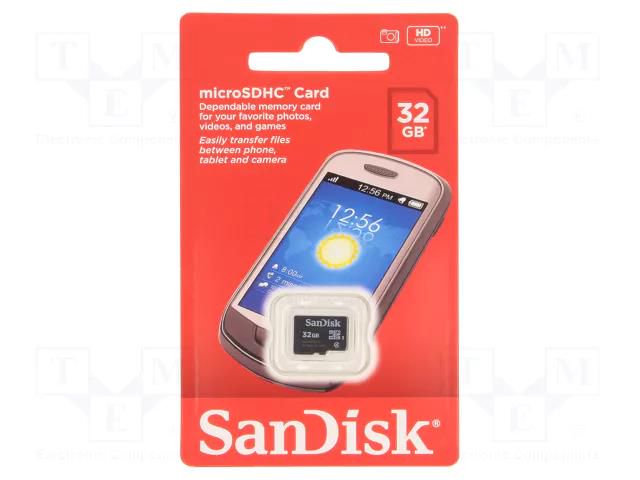 Memory card; microSDHC; Class 4; 32GB SANDISK SDSDQM-032G-B35