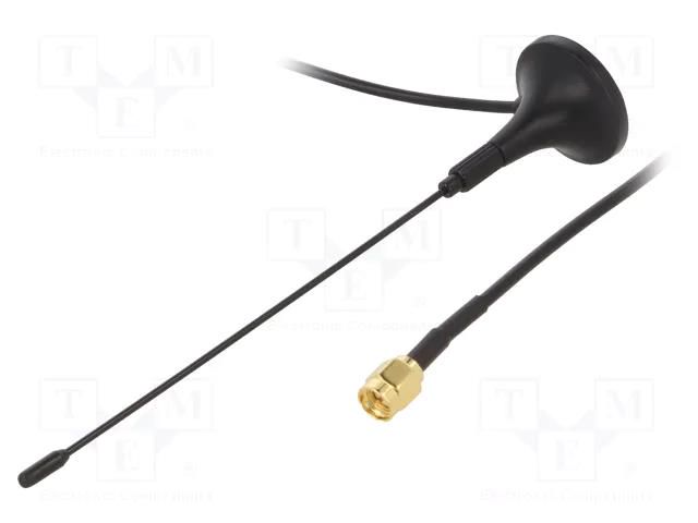 Antenna; RF; 3dBi; linear; magnet; 50Ω; 470÷862MHz; Ø: 29.4mm; Len: 3m SR PASSIVES 433M-ANT823