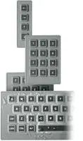 SWITCH, KEYPAD, 3X4, 50mA, 24V, RUBBER 70120203