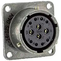 CIRCULAR CONNECTOR, RECEPTACLE, SIZE 14, 12 POSITION, BOX PT02E-14-12S