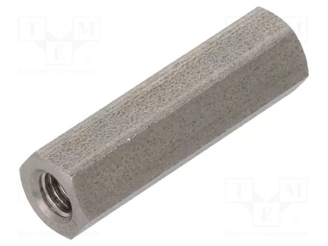 Screwed spacer sleeve; 25mm; Int.thread: M4; hexagonal DREMEC TFF-M4X25/DR146