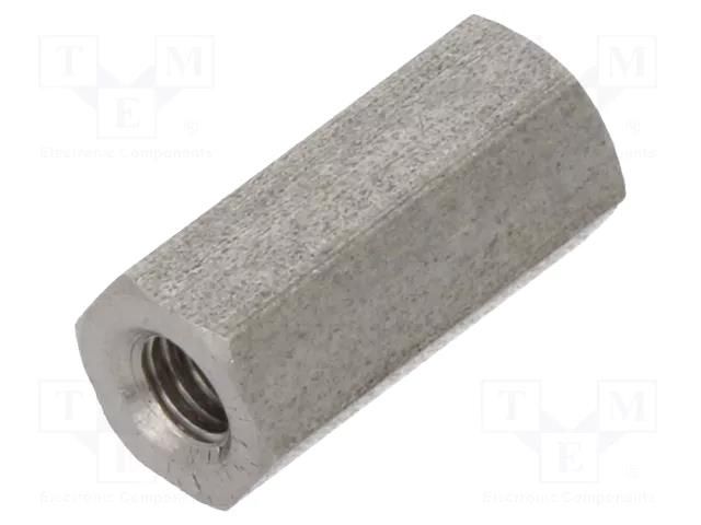 Screwed spacer sleeve; 12mm; Int.thread: M3; hexagonal DREMEC TFF-M3X12/DR144
