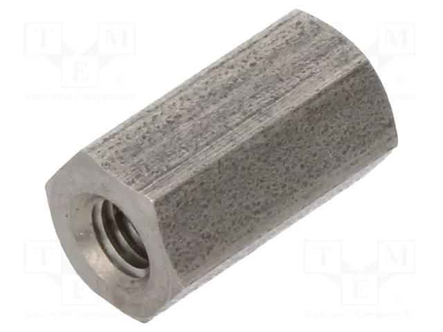 Screwed spacer sleeve; 10mm; Int.thread: M3; hexagonal DREMEC TFF-M3X10/DR144