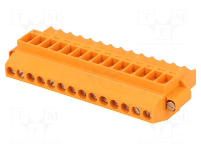 Pluggable terminal block; 3.5mm; ways: 14; angled 90°; plug; PBT WEIDMÜLLER BL3.50/14/270FSNOR