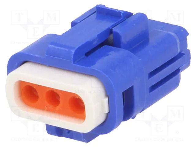 Connector: wire-wire/PCB; plug; female; E-Seal 560; IP67; blue; PBT EDAC 560-003-000-411