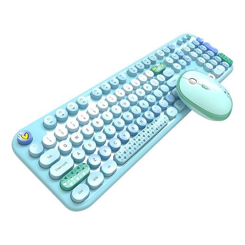 MOFII Lovely 2.4G Wireless Keyboard + Mouse Set (Blue), MOFII Lovely SMK-693M2AGB