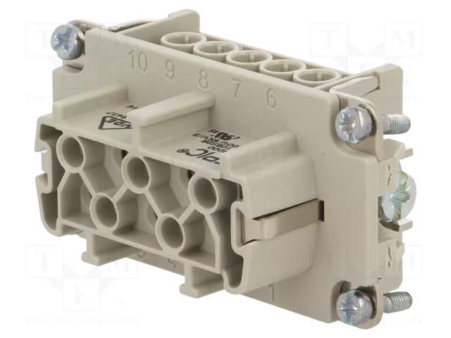 Connector: HDC; contact insert; female; EPIC H-BE; PIN: 10; 16A LAPP 10193000