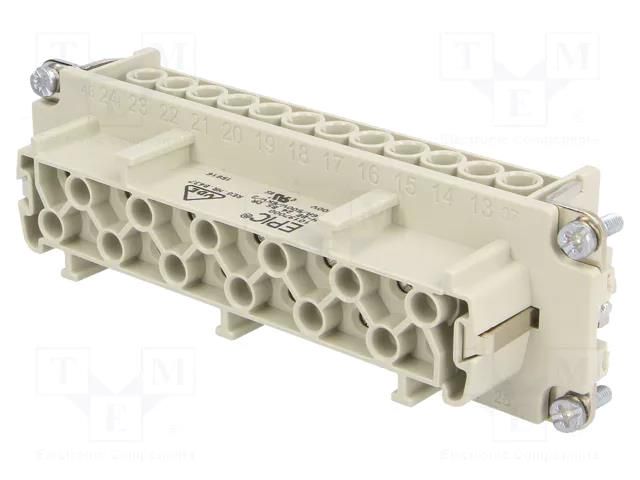 Connector: HDC; contact insert; female; EPIC H-BE; PIN: 24; 24+PE LAPP 10197000