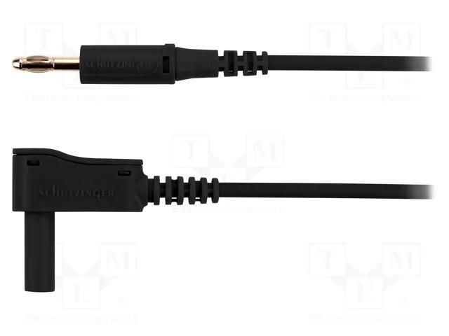 Test lead; 70VDC; 32A; banana plug 4mm,angular banana plug 4mm SCHÜTZINGER AL7622NI25200-SW
