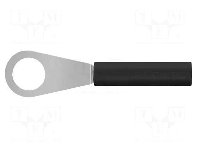 Connector: ring; plug; banana 4mm socket,ring 8,4mm; 60VDC; 32A SCHÜTZINGER LB-4-RKS-NI-SW