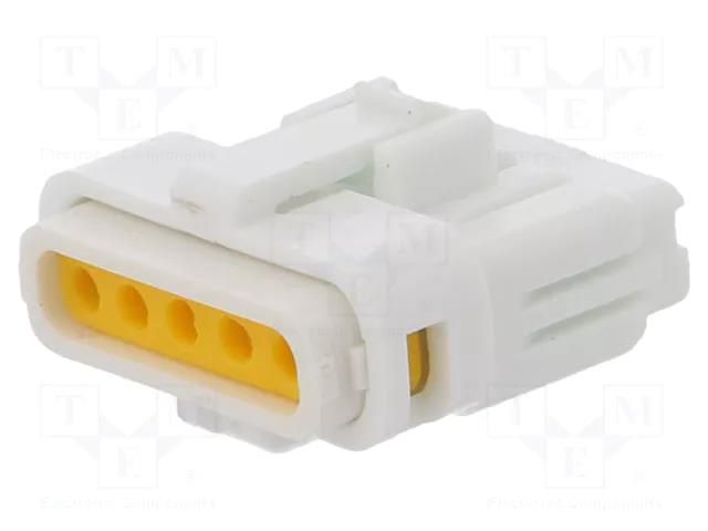 Connector: wire-wire/PCB; plug; female; E-Seal 560; IP67; white EDAC 560-005-000-210