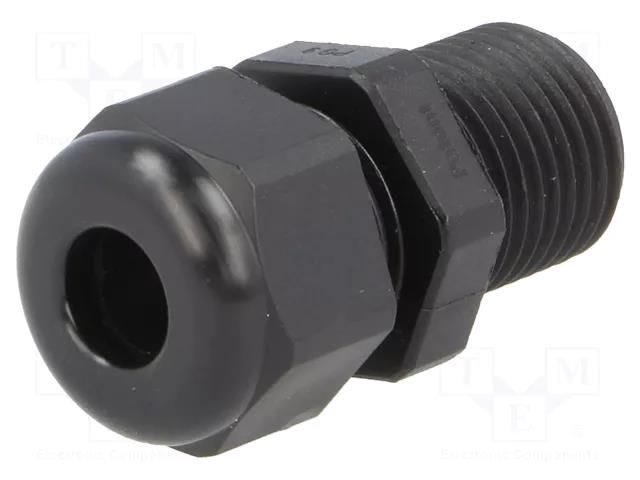 Cable gland; with long thread; PG9; IP68; polyamide; black; HSK-K HUMMEL HUMMEL-1209090160