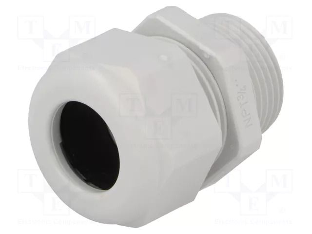 Cable gland; NPT3/4"; IP68; polyamide; light grey; UL94V-0; HSK-K HUMMEL HUMMEL-1209340070