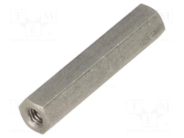 Screwed spacer sleeve; 35mm; Int.thread: M4; hexagonal DREMEC TFF-M4X35/DR146
