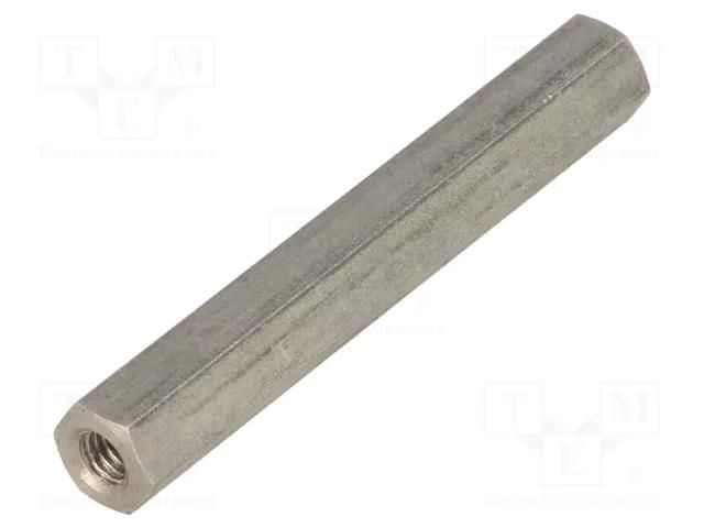 Screwed spacer sleeve; 50mm; Int.thread: M4; hexagonal DREMEC TFF-M4X50/DR146