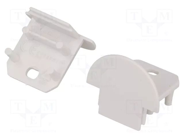 Cap for LED profiles; white; 2pcs; ABS; DEEP10 TOPMET TOP-96090001