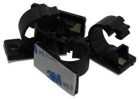 SELF ADHESIVE CABLE CLAMPS,COLOR:BLK, I.D.:1/2, FEATURES: DURABLE NYLON CLIPS SECURELY HOLD CABLE UP TO 3/4  DIAMETER, RING CAN BE RE-OPENED FOR EASY REMOVAL AND REINSERTION OF CABLE, QTY: 50 PER BAG 44AC2037 21-3656