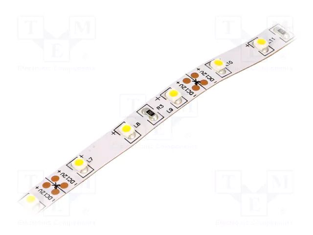 LED tape; white warm; 3528; LED/m: 60; 8mm; IP20; 120°; 4.8W/m; 12VDC LUCKYLIGHT LS-3528WW60RN-2