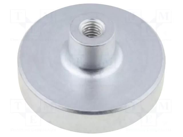 Magnet: permanent; neodymium; 350N; Ø: 32mm; H: 15.5mm; steel ELESA+GANTER GN50.2-ND-32-M5