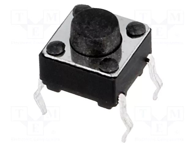 Microswitch TACT; SPST-NO; Pos: 2; 0.05A/12VDC; THT; none; 1N; 6x6mm NINIGI TACT-65K-F