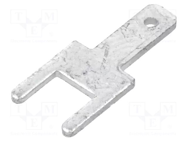 Terminal: flat; 2.8mm; 0.8mm; male; THT; brass; tinned FIX&FASTEN PC110D8