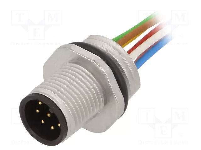 Connector: M12; socket; PIN: 8; male; 75V; IP68; cables; 0.25mm2; 0.5m IFM ELECTRONIC E11194