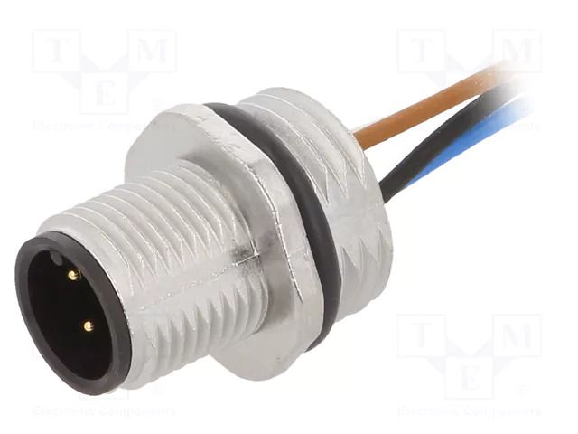 Connector: M12; socket; PIN: 4; male; 250V; IP67; cables; 4A; 0.25mm2 IFM ELECTRONIC E10411