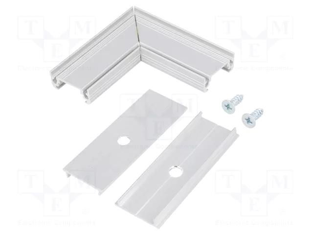 Connector 90°; natural; aluminium; SURFACE10 TOPMET TOP-77410020