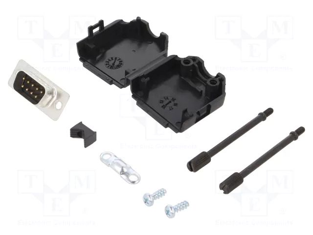 Connector: D-Sub; PIN: 9; plug; male; straight; soldering; for cable MH CONNECTORS MHDPPK9-DB9P-K