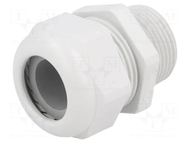 Cable gland; NPT1"; IP68; polyamide; light grey; UL94V-0; HSK-K HUMMEL HUMMEL-1209100071