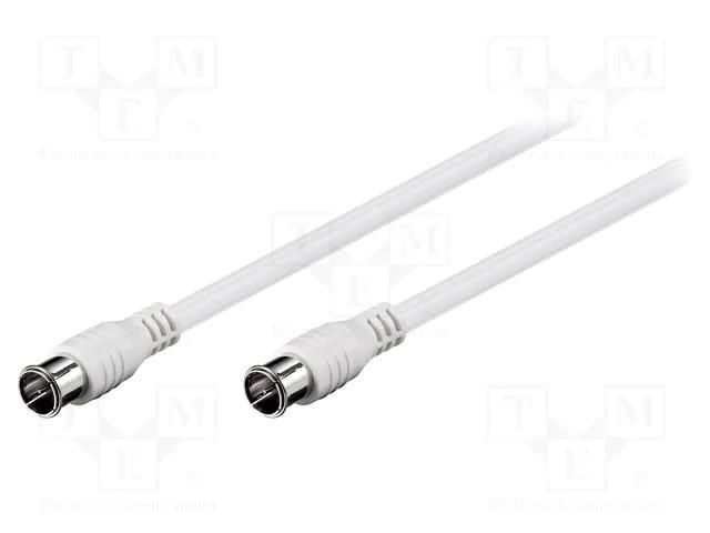 Cable; 1.5m; F plug "quick",both sides; shielded connectors Goobay BQF-0150