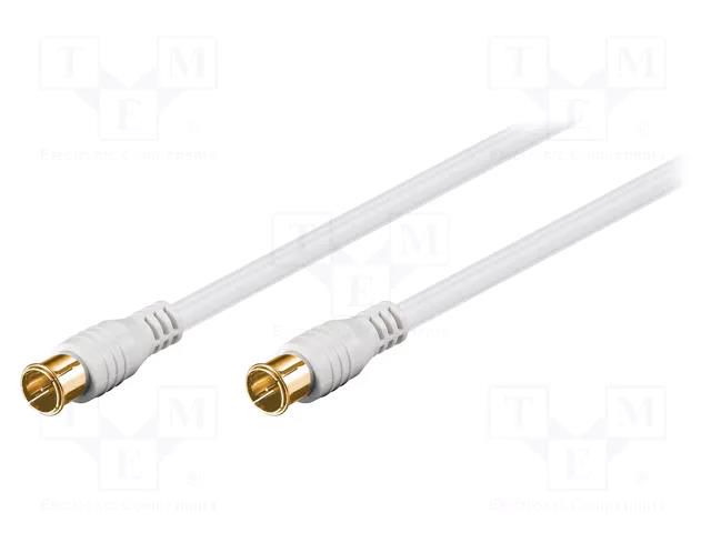 Cable; 1.5m; F plug "quick",both sides; shielded connectors Goobay BQF-0150G