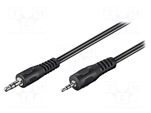 Cable; Jack 2.5mm 3pin plug,Jack 3.5mm 3pin plug; 2m; black GOOBAY CABLE-409