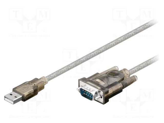 USB to RS232 converter; D-Sub 9pin plug,USB A plug; 1.5m GOOBAY CAB-RS232