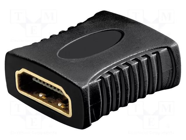 Adapter; HDMI socket,both sides; black Goobay HDMIFF