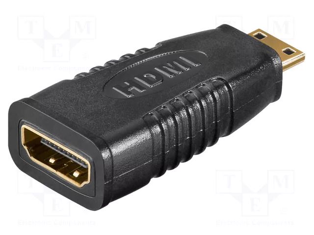 Adapter; HDMI socket,mini HDMI plug; black GOOBAY HDMI-HDMI-C