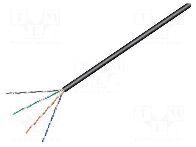 Wire; U/UTP; 4x2x26AWG; 5e; outdoor; stranded; CCA; Insulation: PE GOOBAY U/UTP5-FCCA-100-O