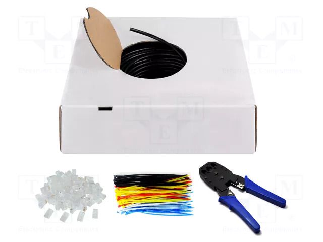 Wire; U/UTP; 4x2x24AWG; 6; wire; CCA; outdoor; Insulation: PE; black GOOBAY U/UTP6-CCA-100-SET