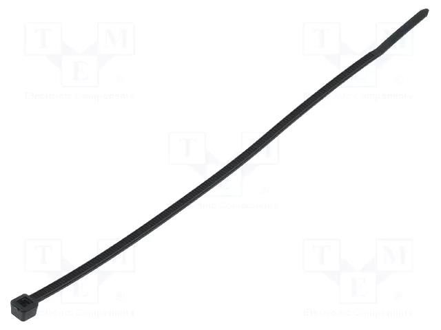 Cable tie; L: 145mm; W: 2.5mm; black; polyamide; 80N; Ømax: 35mm; T HELLERMANNTYTON T18I-UVBK