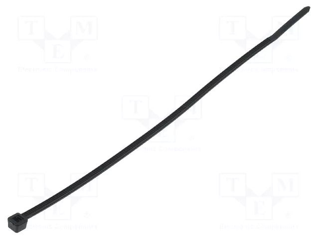Cable tie; L: 145mm; W: 2.5mm; black; polyamide; 80N; Ømax: 35mm; T HELLERMANNTYTON T18I-UVBK