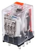 INDUSTRIAL RELAY, 4PDT, 5A, 24VAC, PANEL RMIA4524VAC