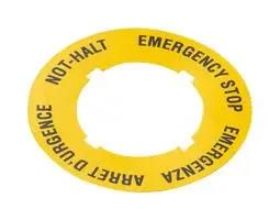 ADHESIVE LABEL, E-STOP, YEL, ROUND 5.76.204.129/0400