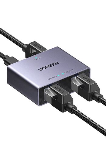 Gigabit Ethernet Splitter 1 to 2 RJ45 (8P8C), Silver UGREEN/45311 6941876243112