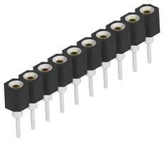 CONN, SIP SOCKET, 10P, 1ROW, 2.54MM, TH 2444090-1