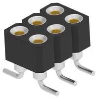 CONN, SIP SOCKET, 6P, 2ROW, 2.54MM, SMD 2485263-1