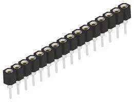 CONN, SIP SOCKET, 16P, 1ROW, 2.54MM, TH 2444090-3