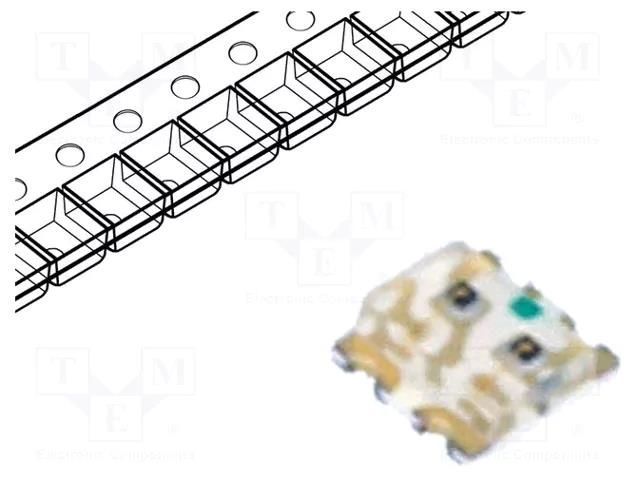 LED; red/green; SMD; 0606; 2÷2.4/2÷2.4VDC; 1.6x1.5x0.55mm; 130° LITEON LTST-C195KGJRKT
