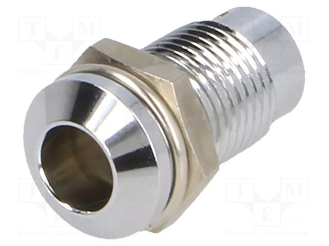 LED holder; 5mm; chromium; Cutout: Ø8mm; Body: silver SIGNAL-CONSTRUCT AMQ08