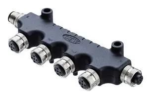SENSOR SPLITTER, T STYLE, PLUG-RCPT, BLK S-555555-FFFFFM-S001