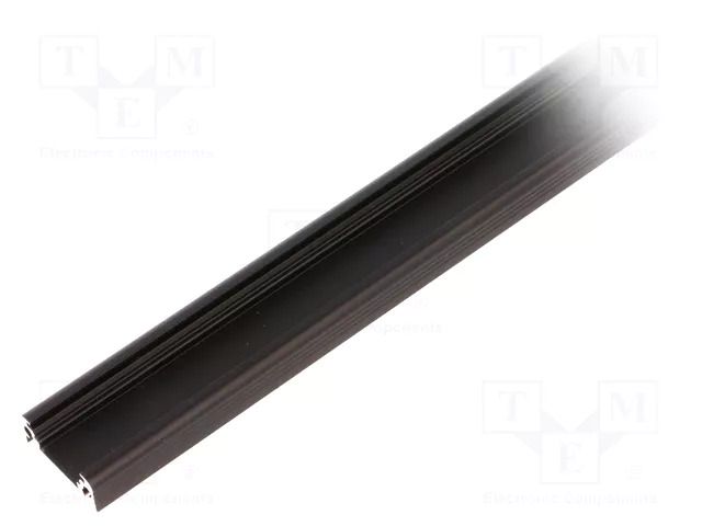 Profiles for LED modules; black; L: 2m; SURFACE10; aluminium TOPMET TOP-SURFACE10BK-2M